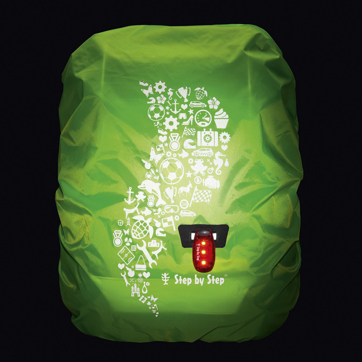 Step by Step Schulzubehör LED-Sicherheits-Klemmleuchte Rot