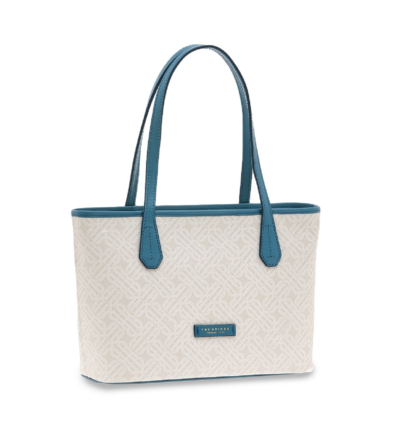 The Bridge Anna Leder-Shopper 33cm Milch/Gold