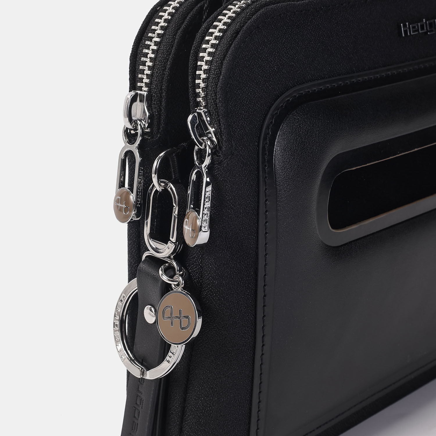 Hedgren Fika DOPPIO Doppelter Crossover + RFID Black