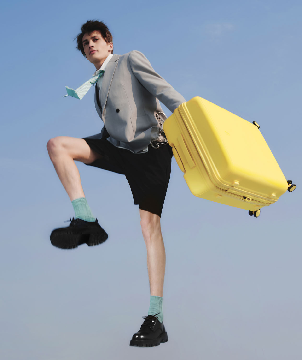 ECHOLAC Forza Koffer S 4-Rollen, erweiterbar Yellow