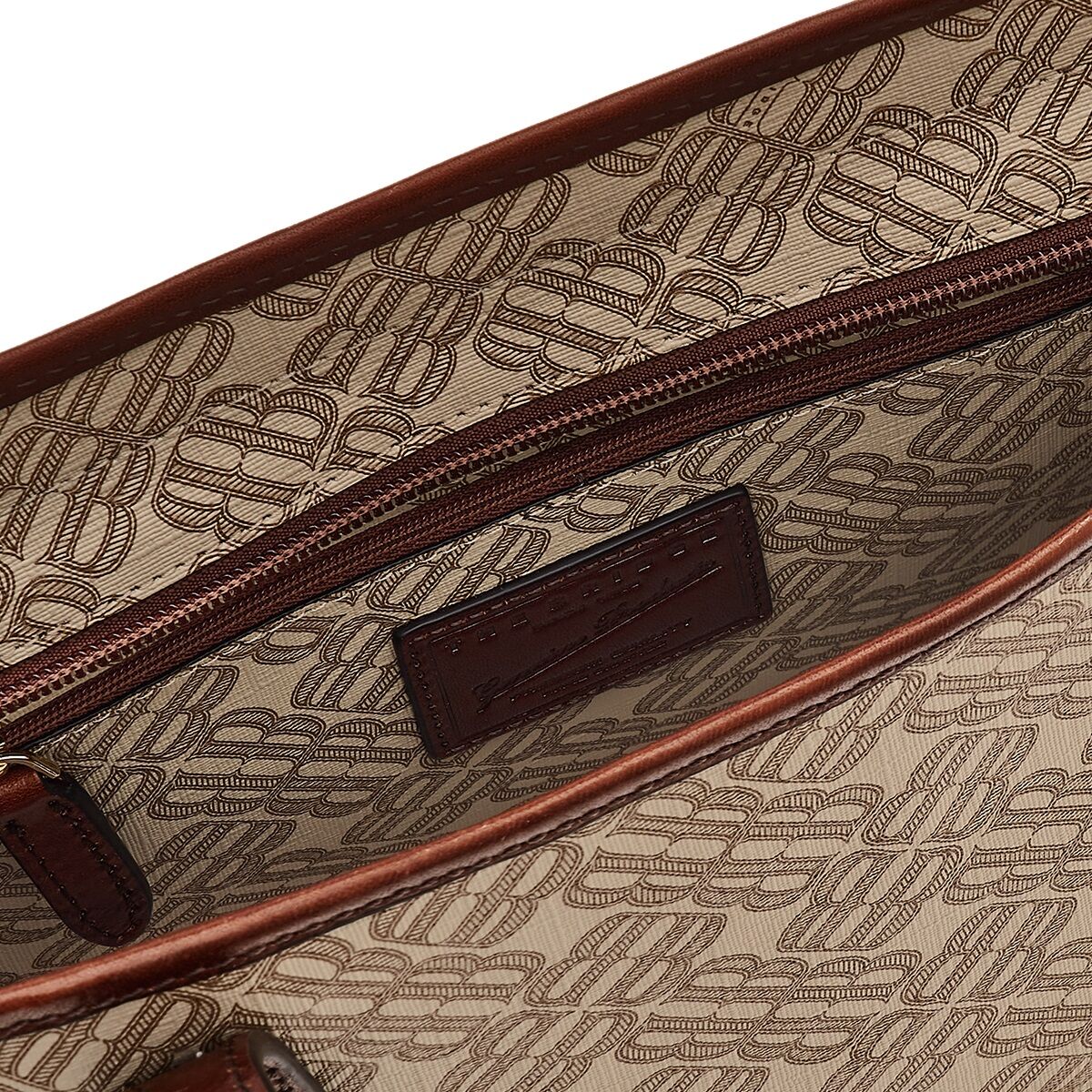 The Bridge Anna Leder-Shopper 33cm Sand/Gold