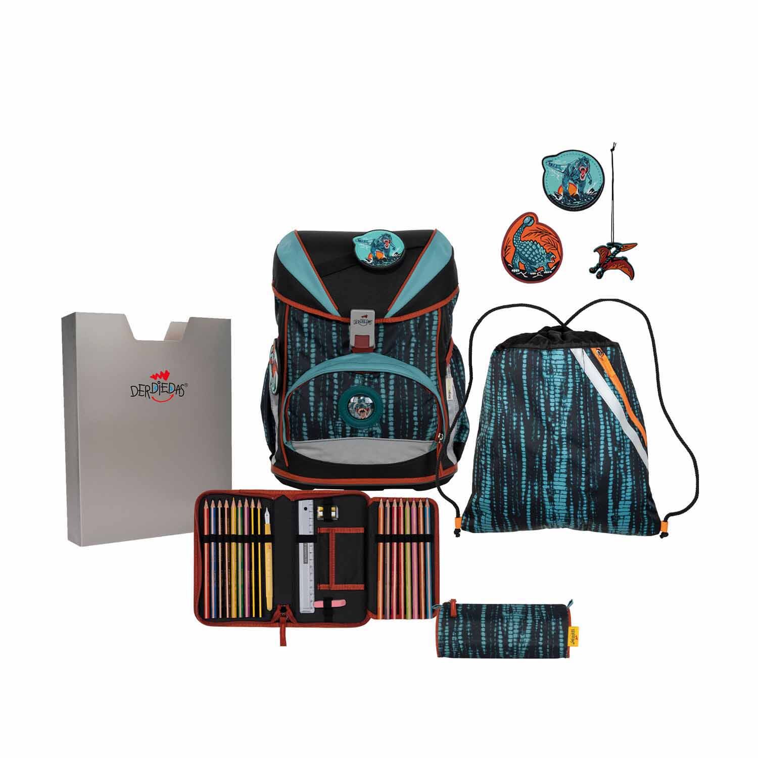 DerDieDas ErgoFlex Schulrucksack-Set 5-teilig mit Sportbeutel Big Rex