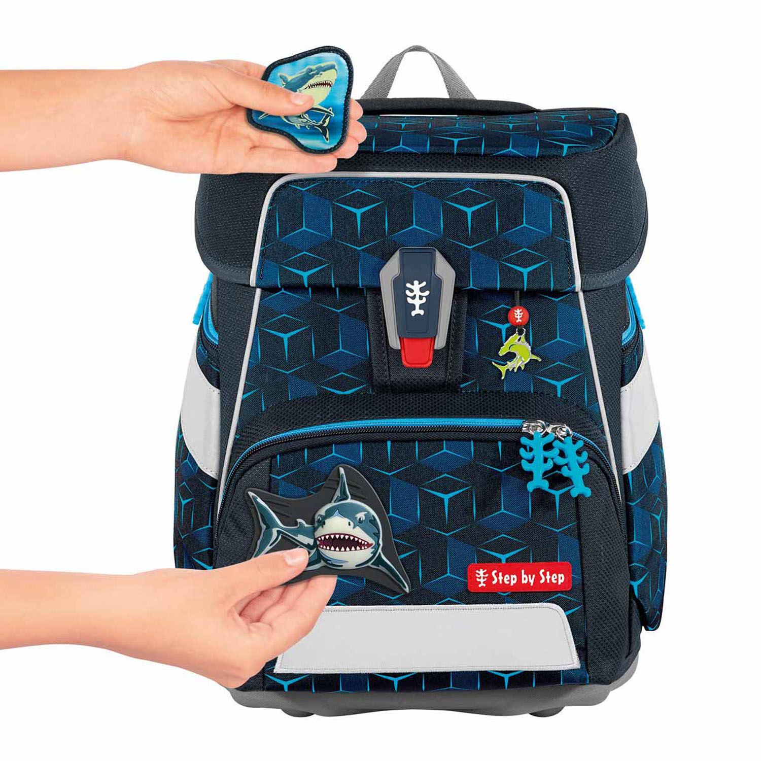 Step by Step SPACE SHINE Schulranzen-Set, 5-teilig Shark Dexter