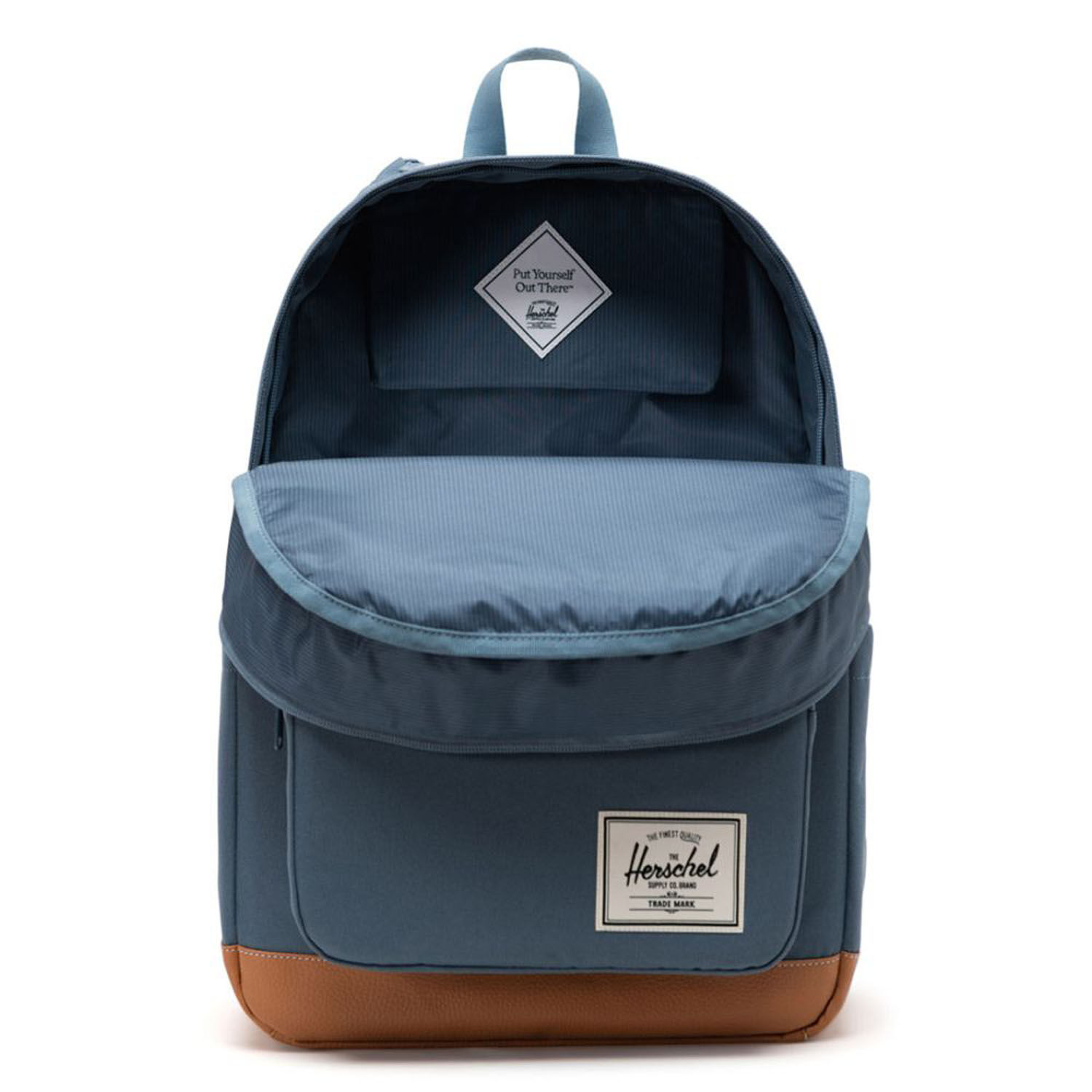 Herschel Pop Quiz Backpack - 25L Blue Mirage/Natural/Wht Stitch