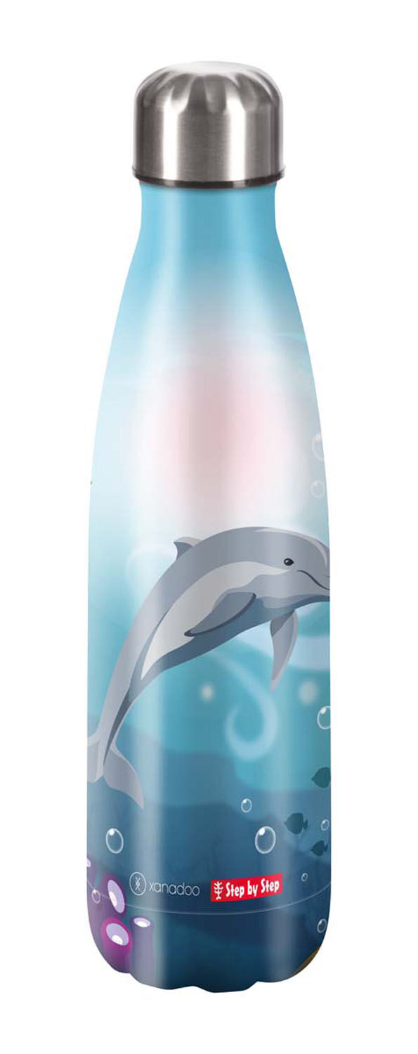 Step by Step Schulzubehör Isolierte Edelstahl-Trinkflasche Xanadoo 500ml Dolphin Pippa