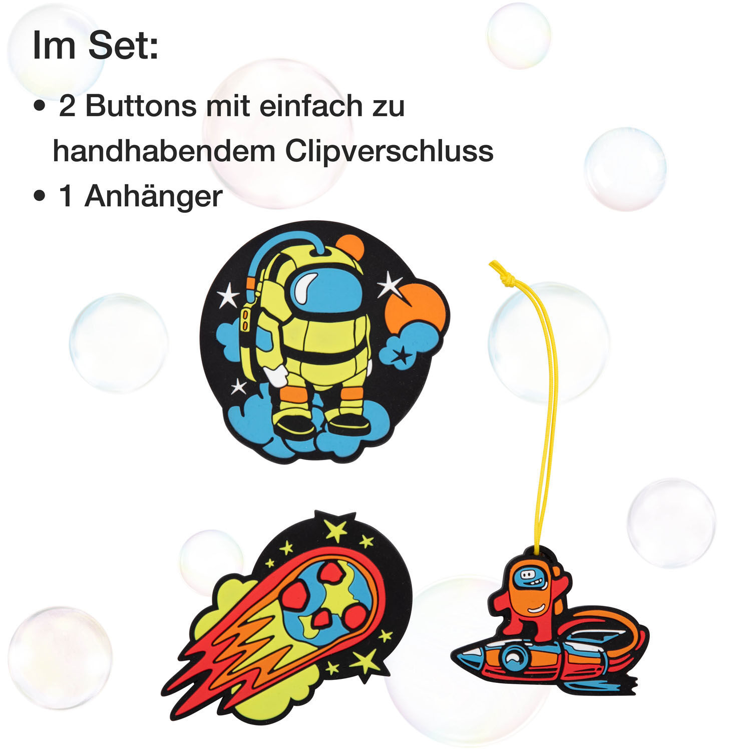 DerDieDas Schulzubehör Wechselbuttons 3er Set Crazy DerDieDas Schulzubehör Wechselbuttons 3er Set Crazy