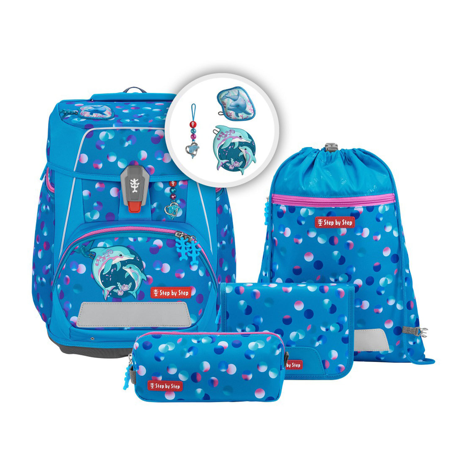 Step by Step SPACE 5-teiliges Schulranzen-Set Dolphin Finja
