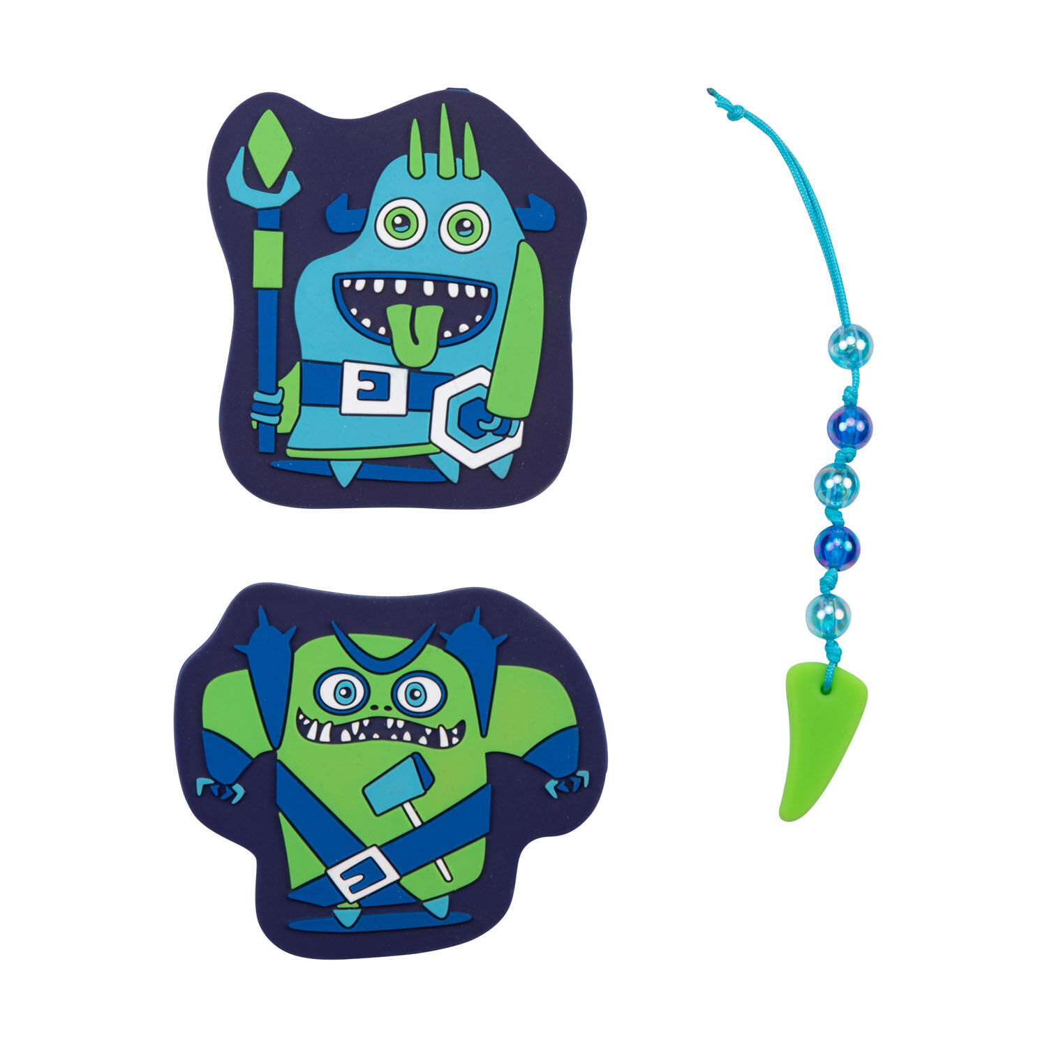 DerDieDas Schulzubehör Wechselbuttons 3er Set Neon Monster