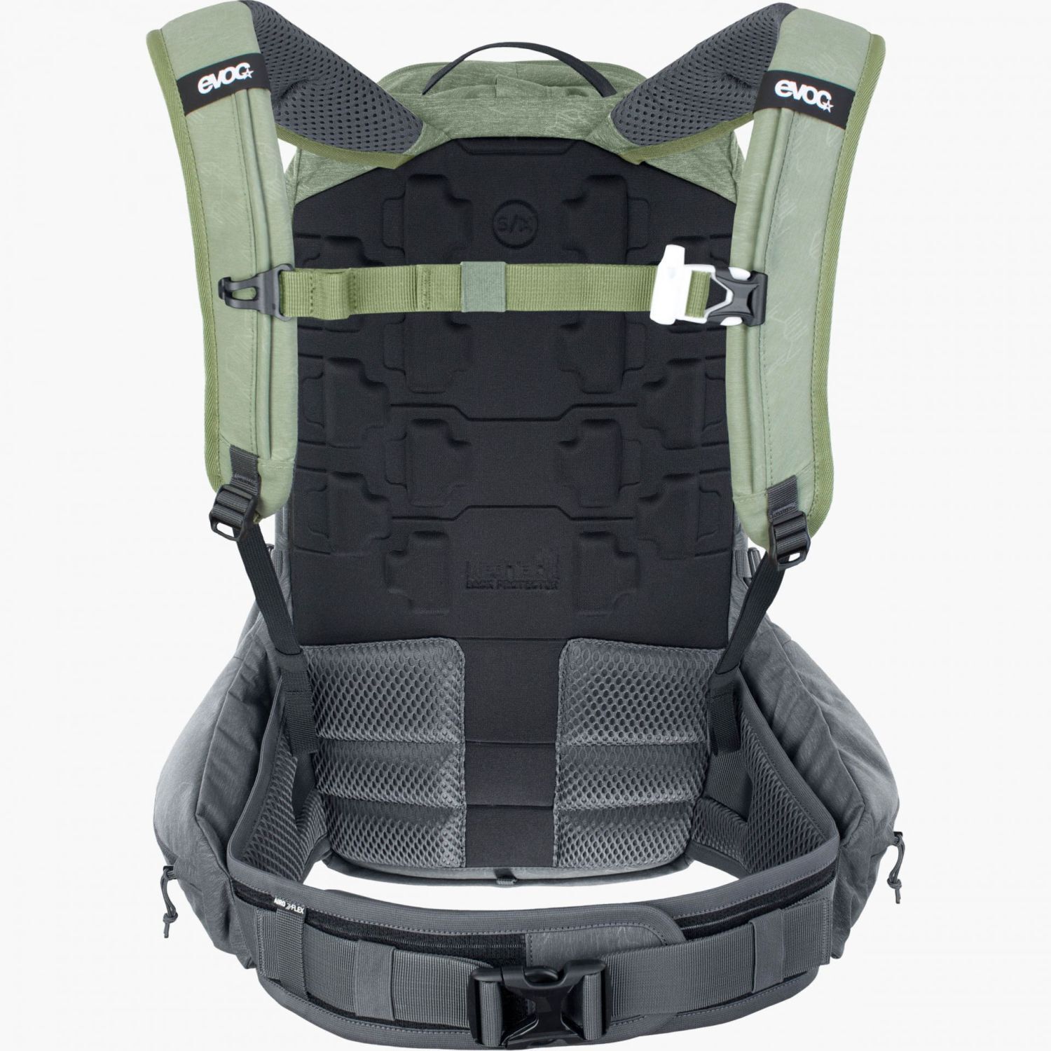 evoc Protector Backpacks Trail Pro 16 S/M Light Olive - Carbon Grey