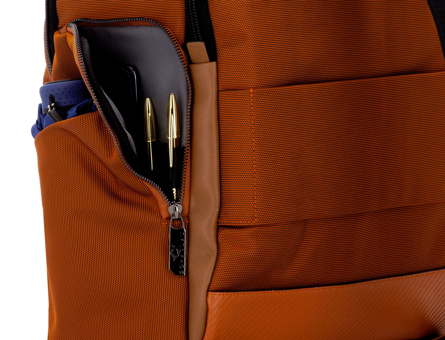 SCHARLAU First Class Vin Fiz Flyer Backpack mit 15,6" Laptopfach Orange