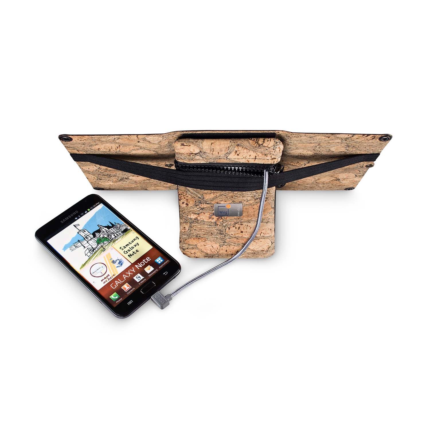 Sonnenrepublik USB-Solarladegeräte Wing6 eBag Kork