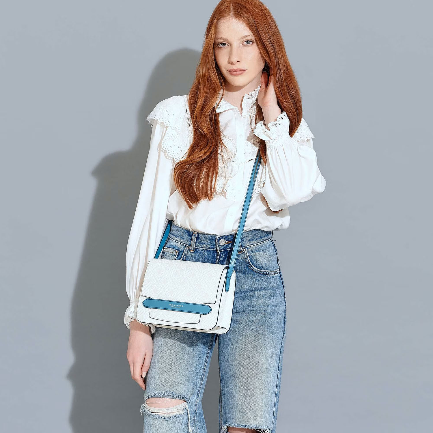 The Bridge Anna Schultertasche 25cm Milch/Gold The Bridge Anna Schultertasche 25cm Milch/Gold