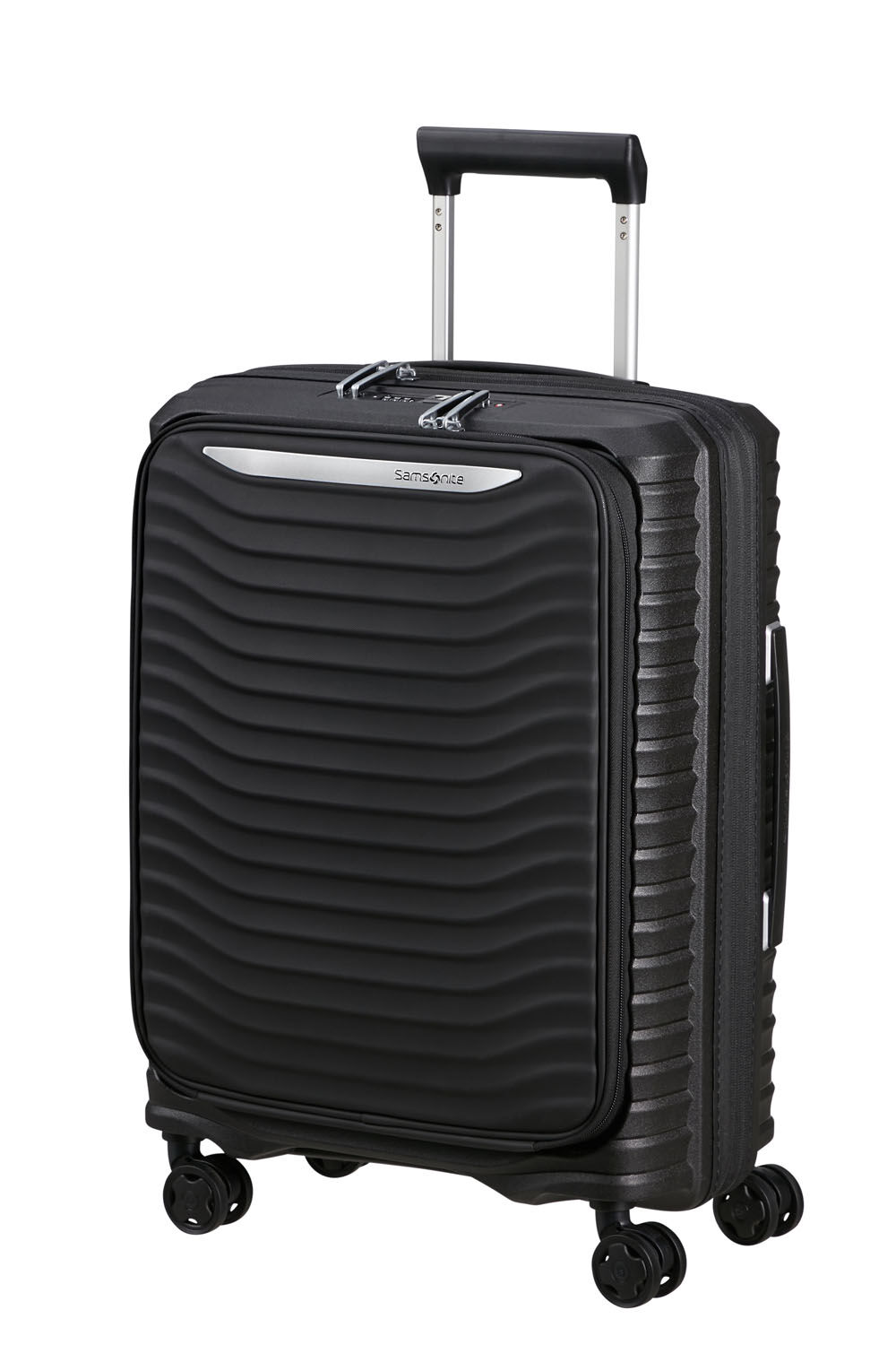 Samsonite Upscape Trolley mit 4 Rollen erweiterbar 55cm -Easy Access + GRATIS HOTELGUTSCHEIN Schwarz