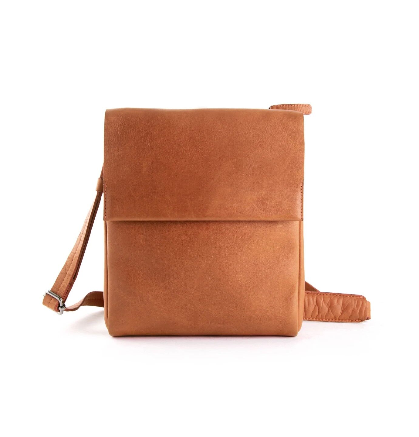 Harold's Campo Plaid Messengerbag upend M cognac