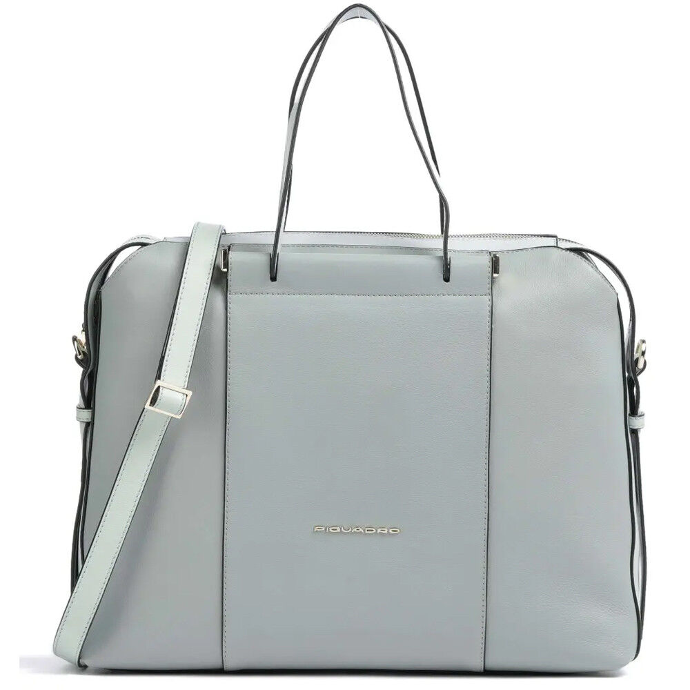 Piquadro Circle Leder-Laptoptasche Damen mit 14" Notebook-Fach Grün