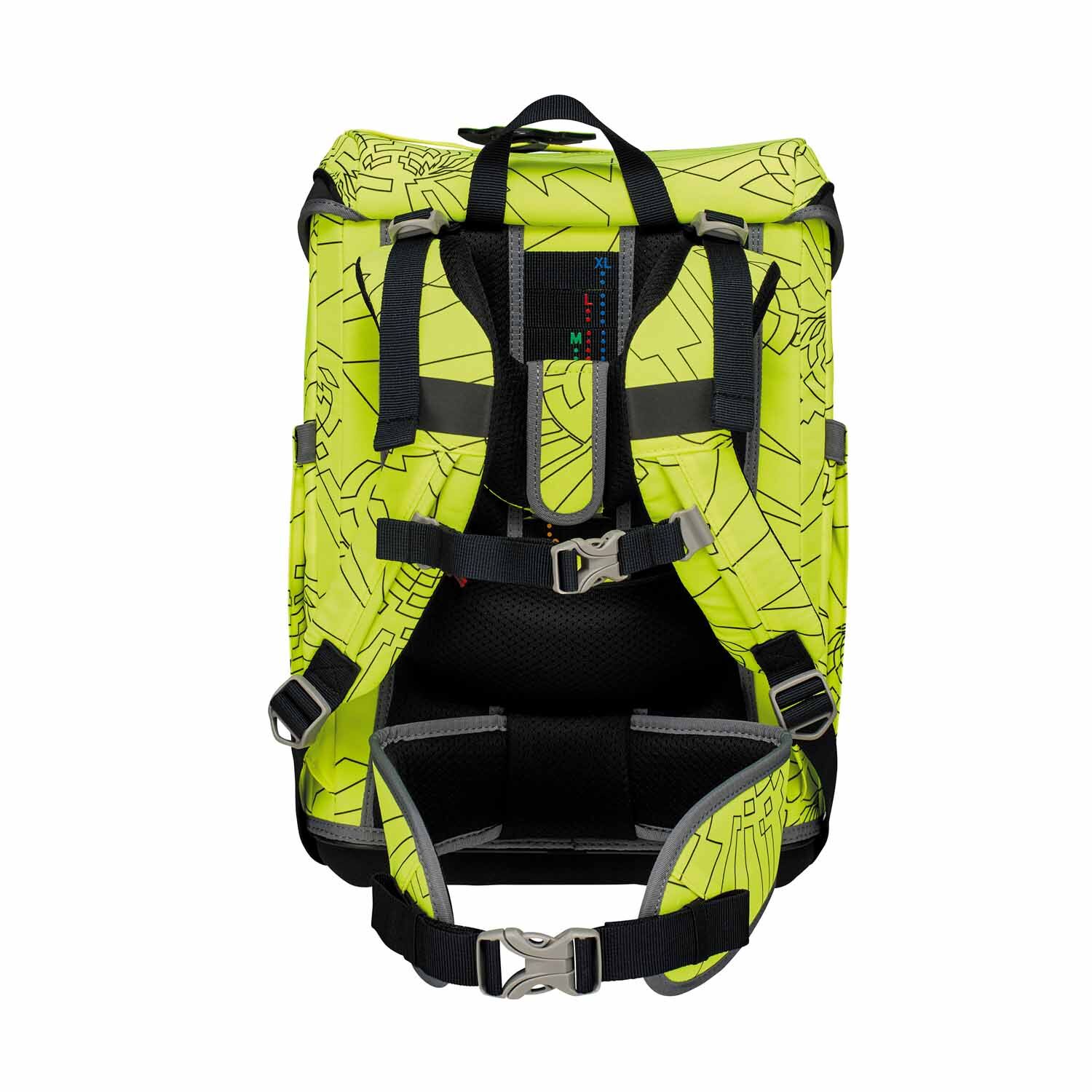 DerDieDas ErgoFlex EASY "Superflash" Schulrucksack-Set 5-teilig mit Sportbeutel Neon Fighter