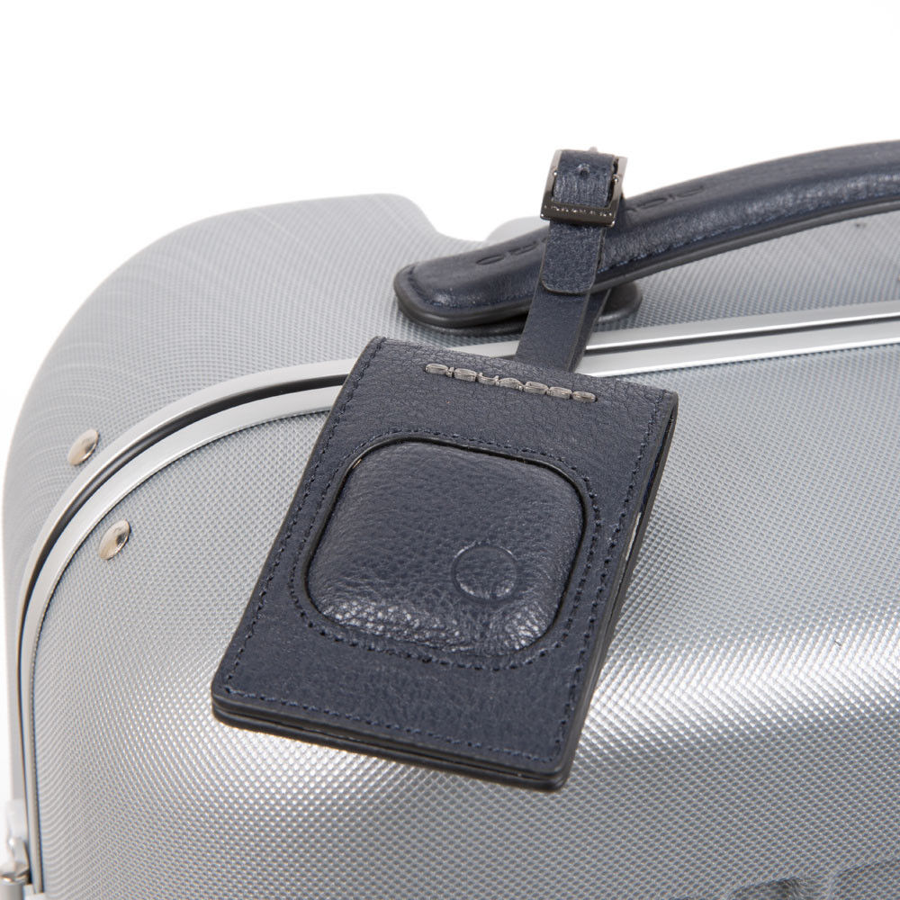 Piquadro Relyght Plus Kabinen-Hartschalencomputertrolley mit 4-Rollen Grau/Blau