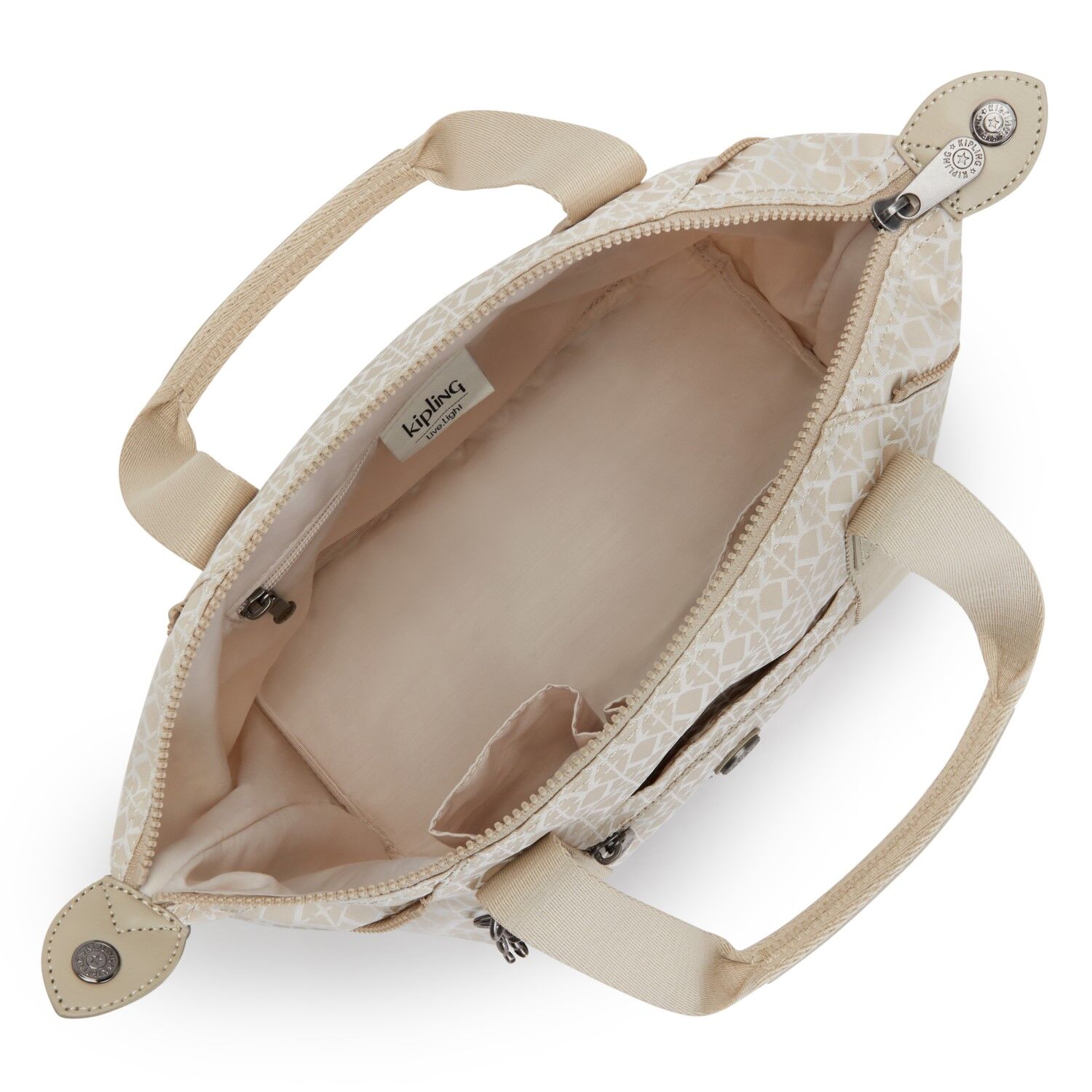 Kipling Art Mini Handtasche Signature Beige Kipling Art Mini Handtasche Signature Beige