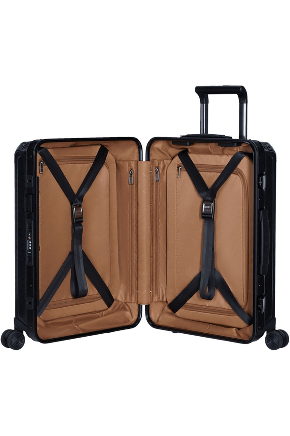 Samsonite BOSS Trolley mit 4 Rollen 55cm Graphite Monogram