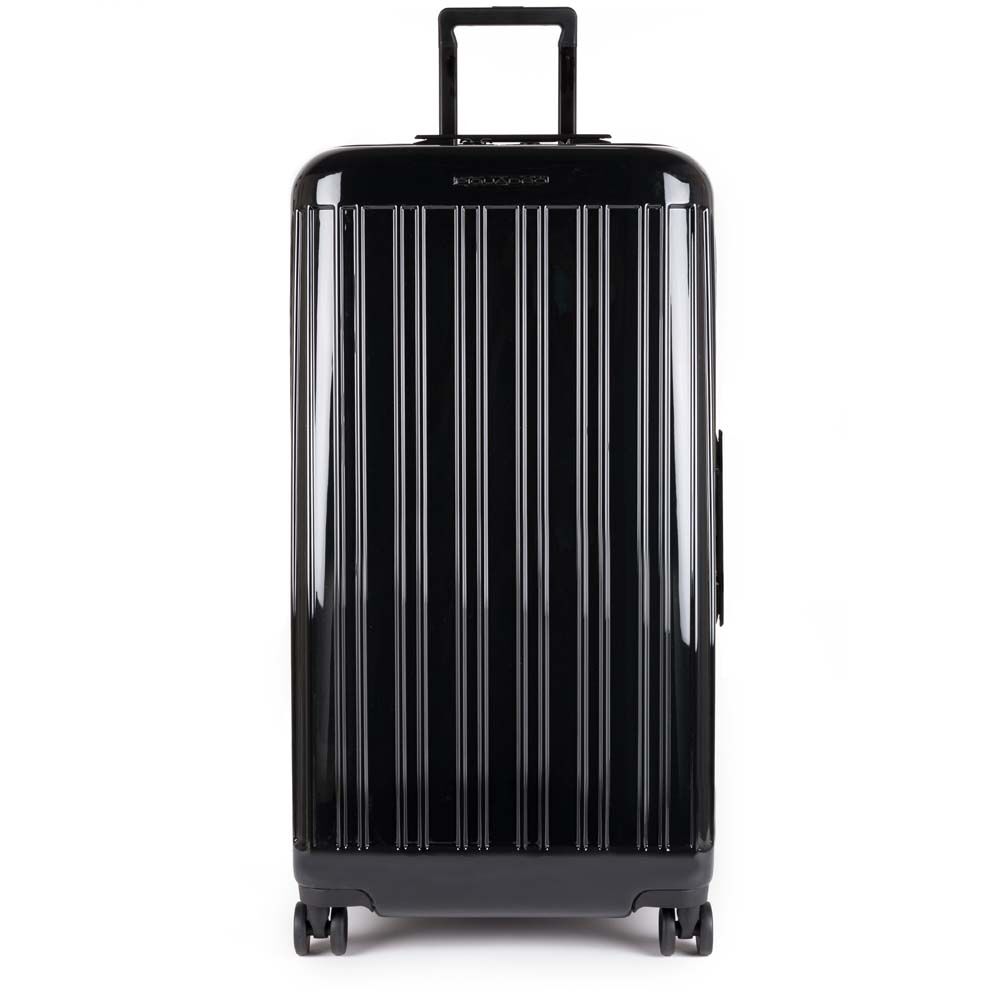 Piquadro Seeker Hartschalen Trolley in Trunk-Format mit vier Rollen Schwarz