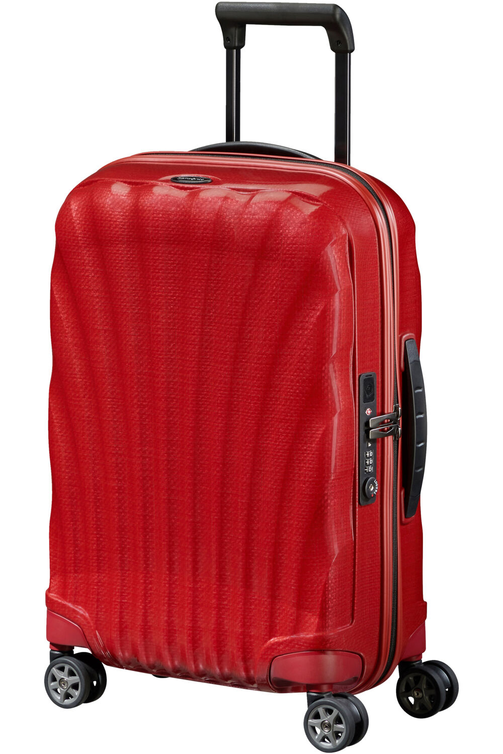 Samsonite C-Lite Trolley mit 4 Rollen erweiterbar 55cm + GRATIS HOTELGUTSCHEIN Chili Red
