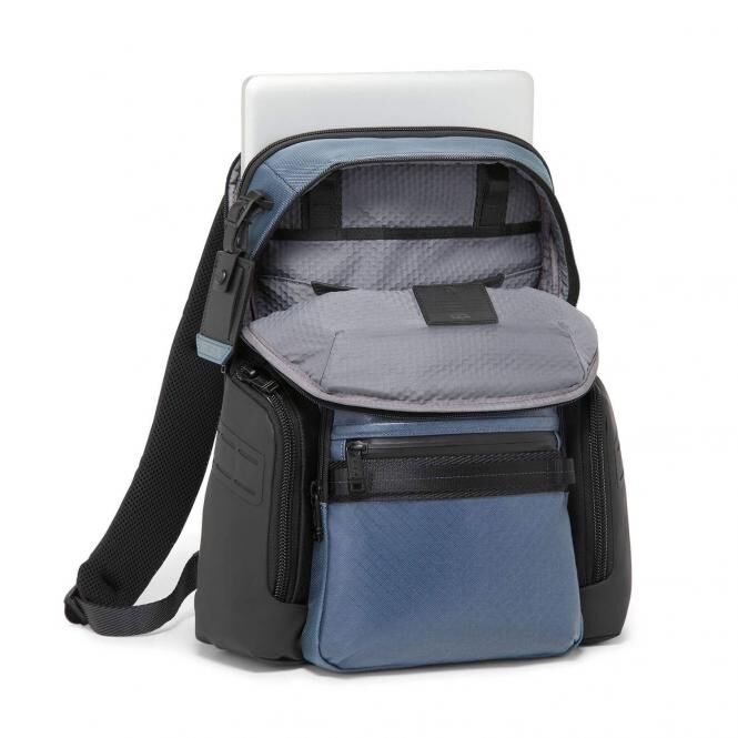 Tumi Alpha Bravo Navigation Rucksack aus Nylon Nevado Blue