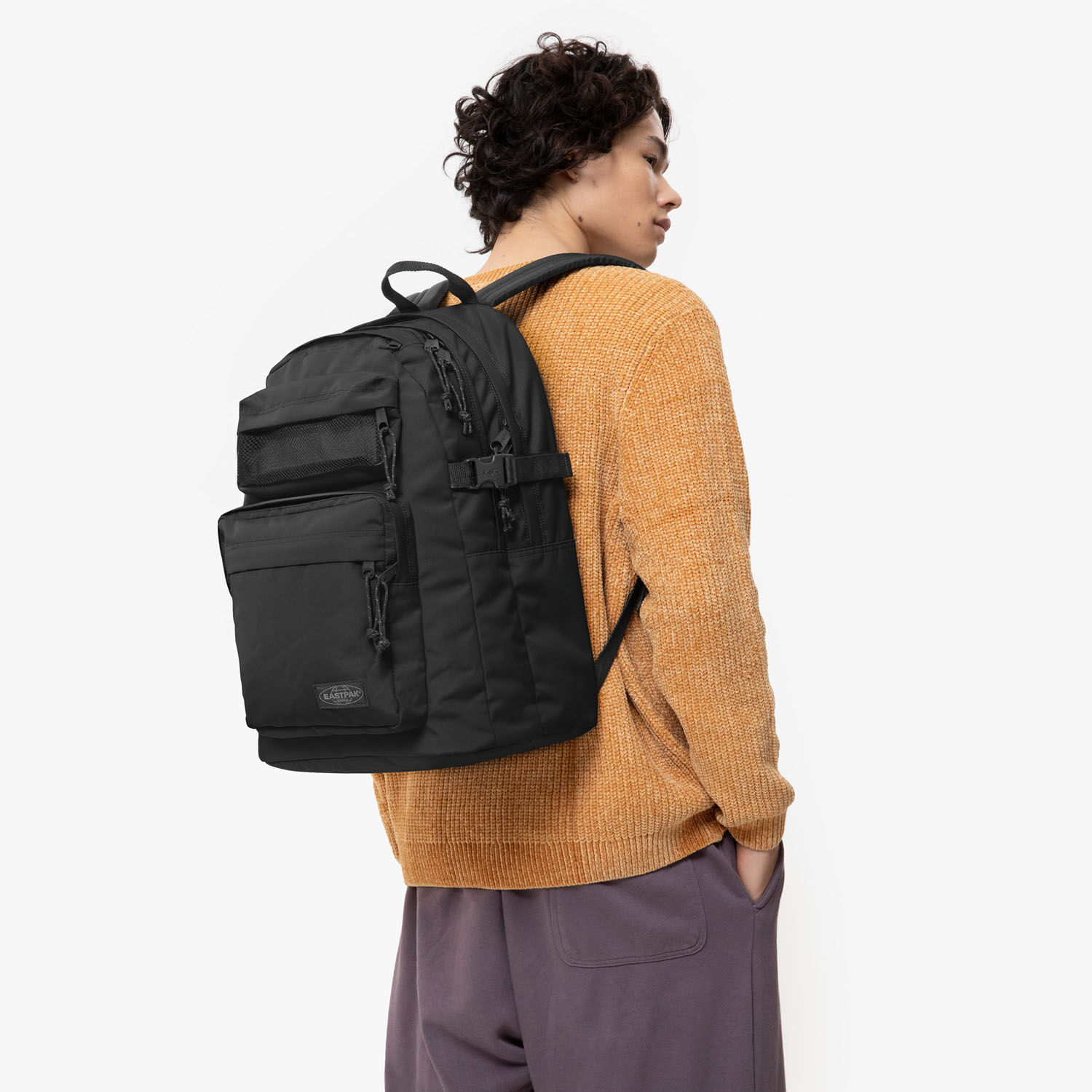 Eastpak Double PRO Rucksack mit zwei Vordertaschen Black