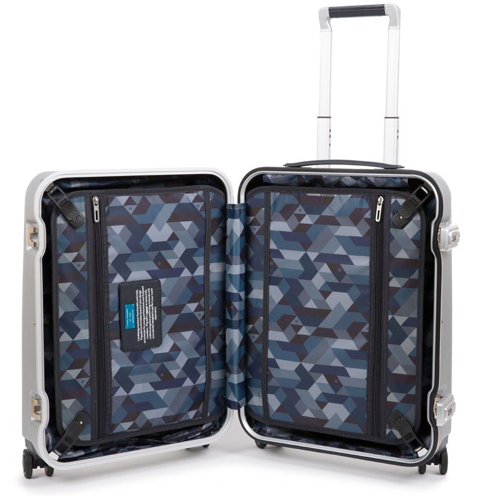 Piquadro Relyght Plus Kabinen-Hartschalencomputertrolley mit 4-Rollen Grau/Blau