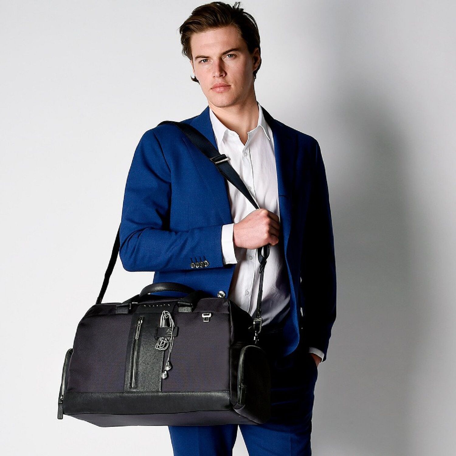 Piquadro Brief Reisetasche mit Schuhfach black Piquadro Brief Reisetasche mit Schuhfach black