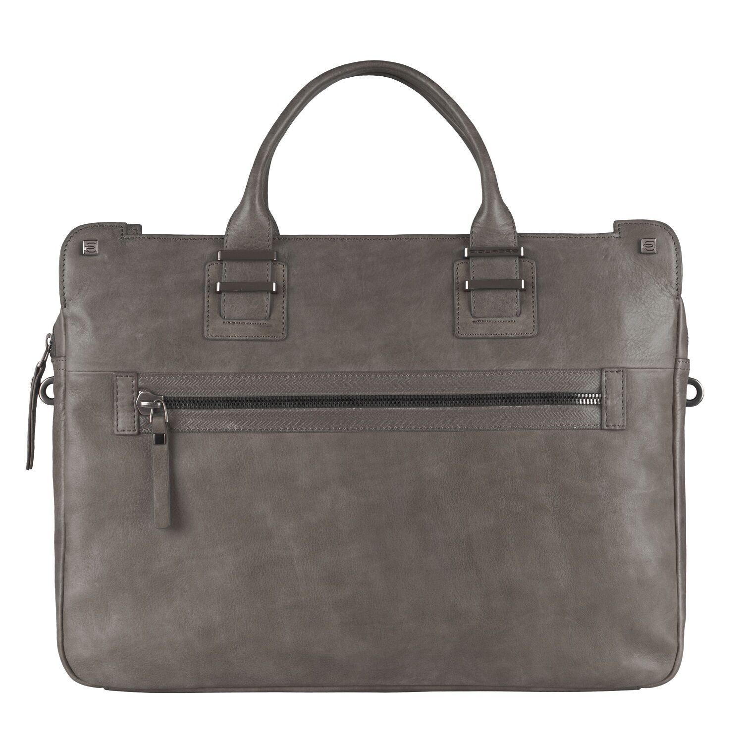 Piquadro TAU Doppelgriff-Laptoptasche mit Fach für Tablet und Inneneinteilung gunmetal grey
