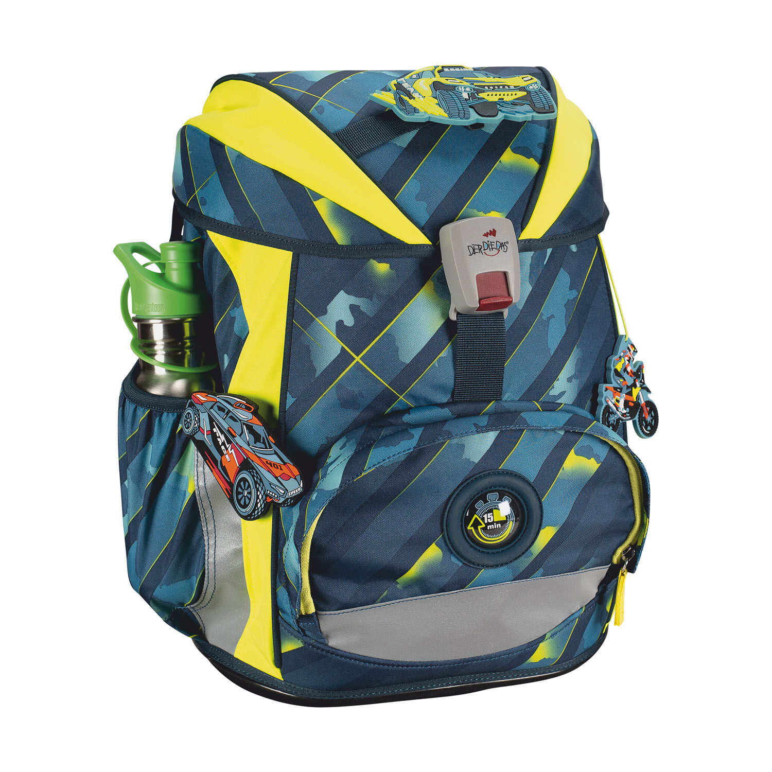 DerDieDas ErgoFlex Schulrucksack-Set 5-teilig mit Sportbeutel Speed Challenge