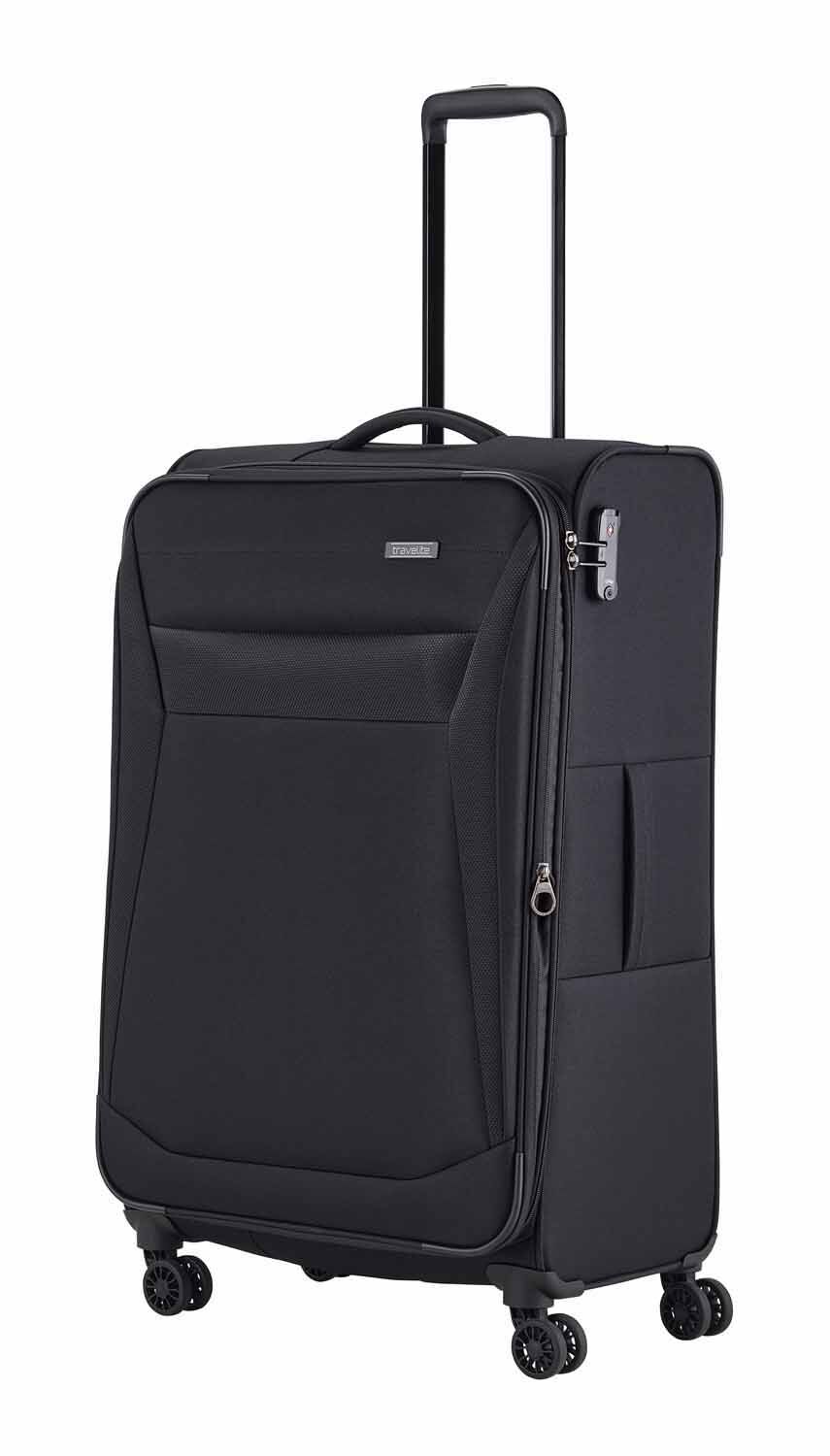 Travelite CHIOS 4-tlg. Koffer-Set 4w L/M erw., Reisetasche + Beautycase Schwarz