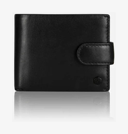 Jekyll & Hide Bifold Leder Geldbörse mit Münzfach aus Leder Black