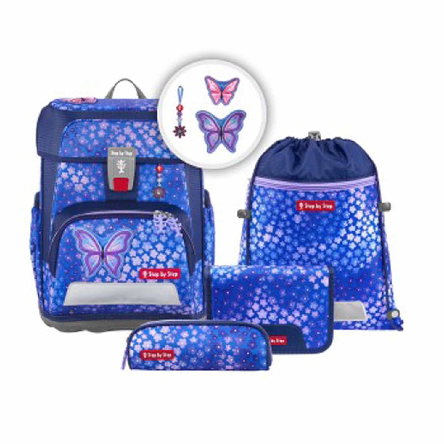 Step by Step CLOUD Schulranzen-Set, 5-teilig Butterfly Maja