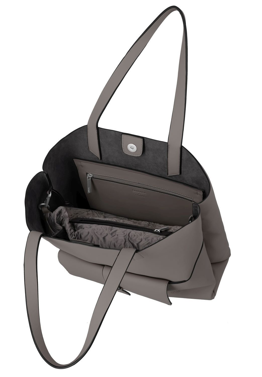 Barbara Pure Shopper 37cm Grey Barbara Pure Shopper 37cm Grey