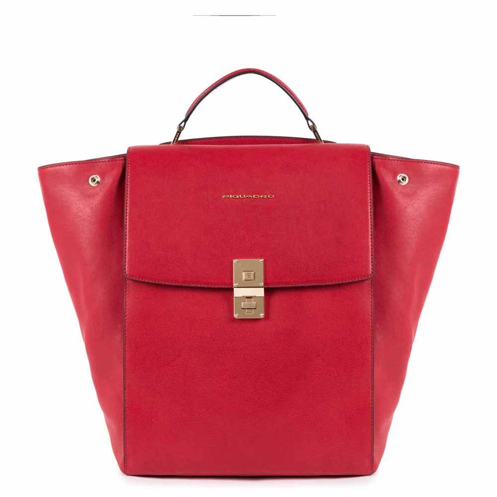 Piquadro DF Ausdehnbarer Damenrucksack mit iPad®Pro 12,9’’- rot