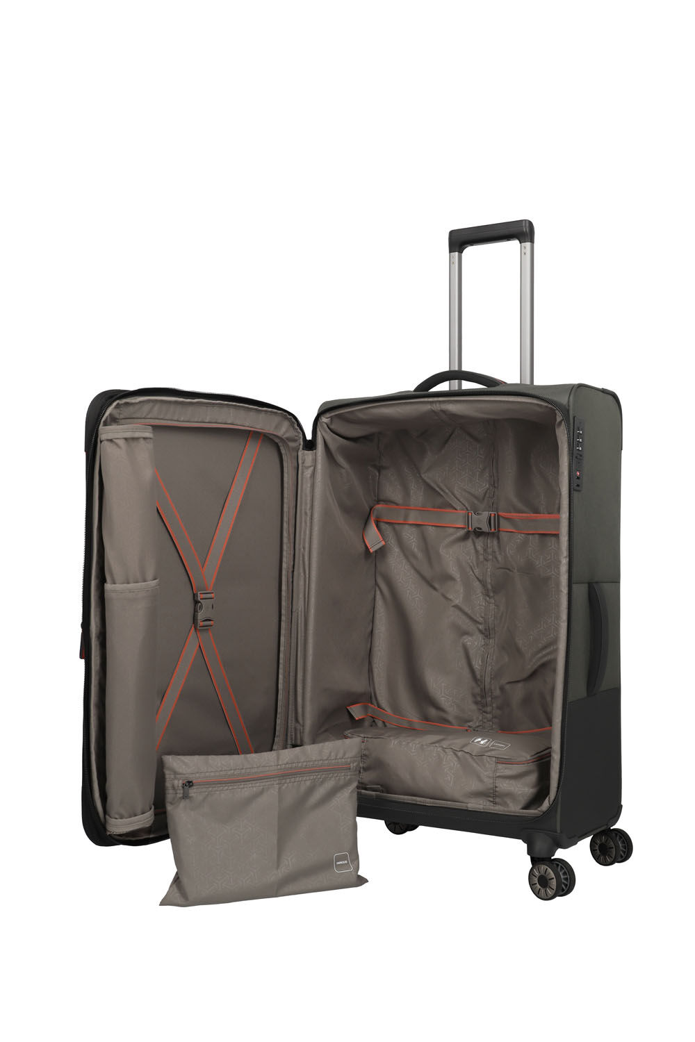 Travelite Crosslite Trolley L 4-Rollen erweiterbar Oliv