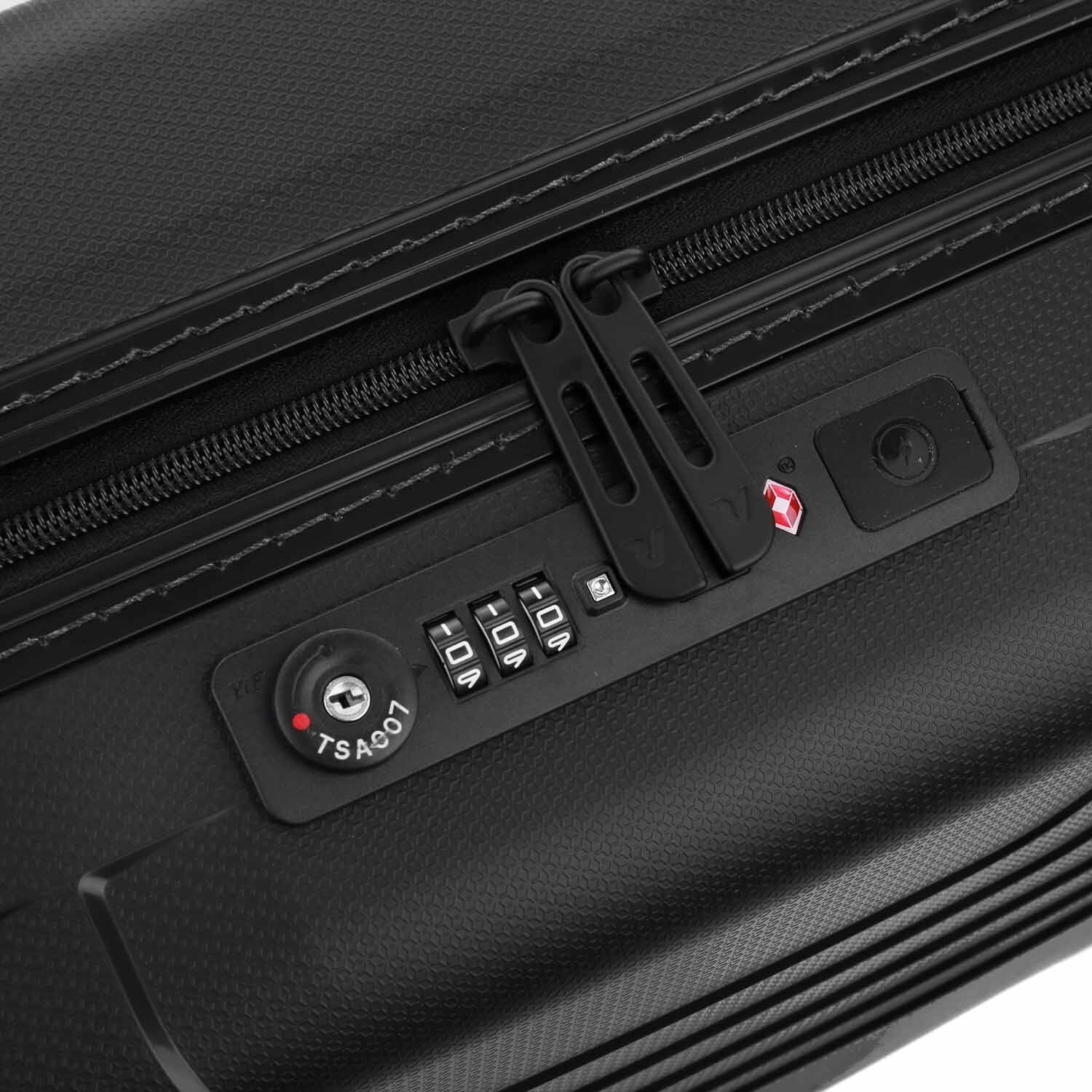 Roncato Ypsilon Handgepäck Carry-On 4-Rollen, erweiterbar Schwarz