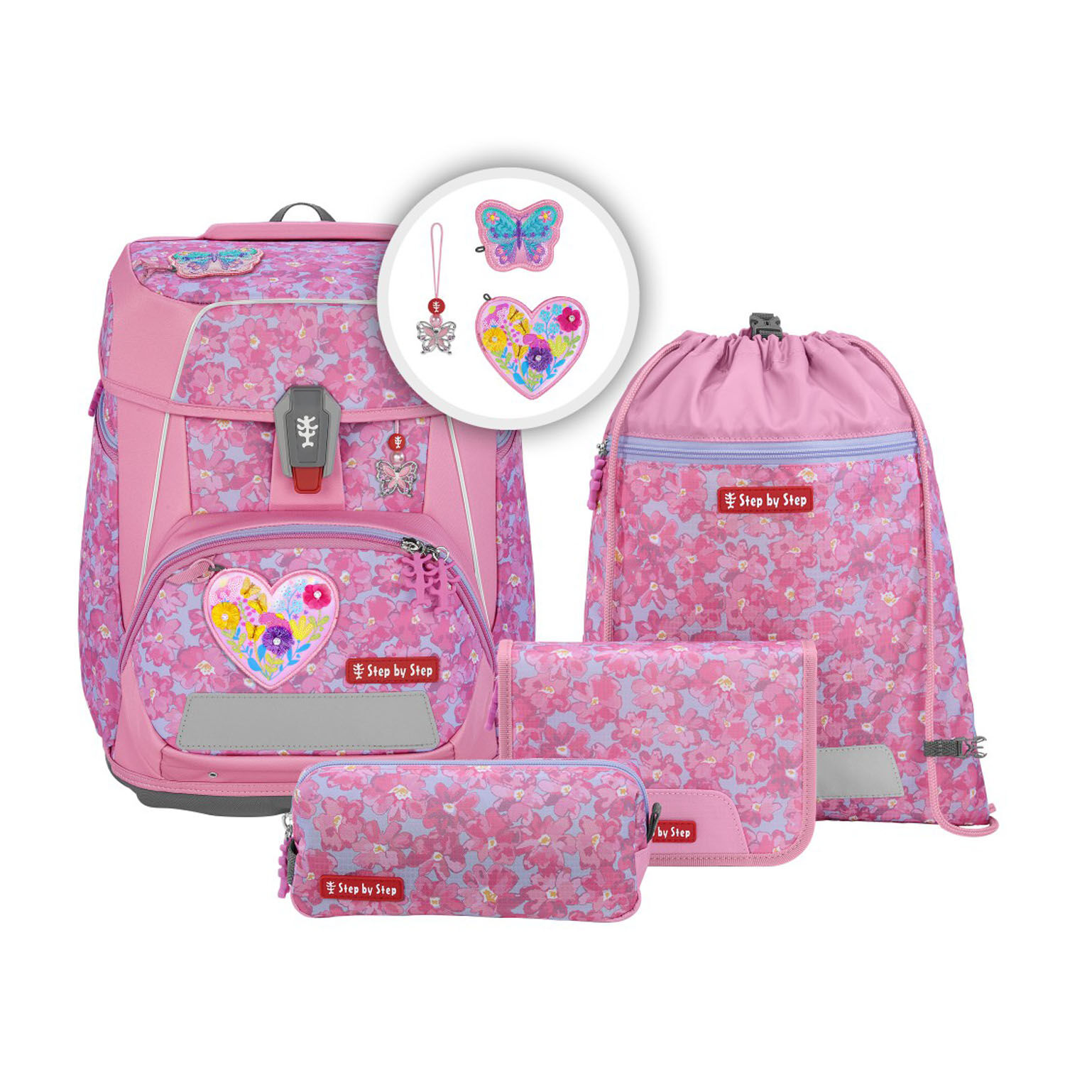 Step by Step SPACE 5-teiliges Schulranzen-Set Heart Luma