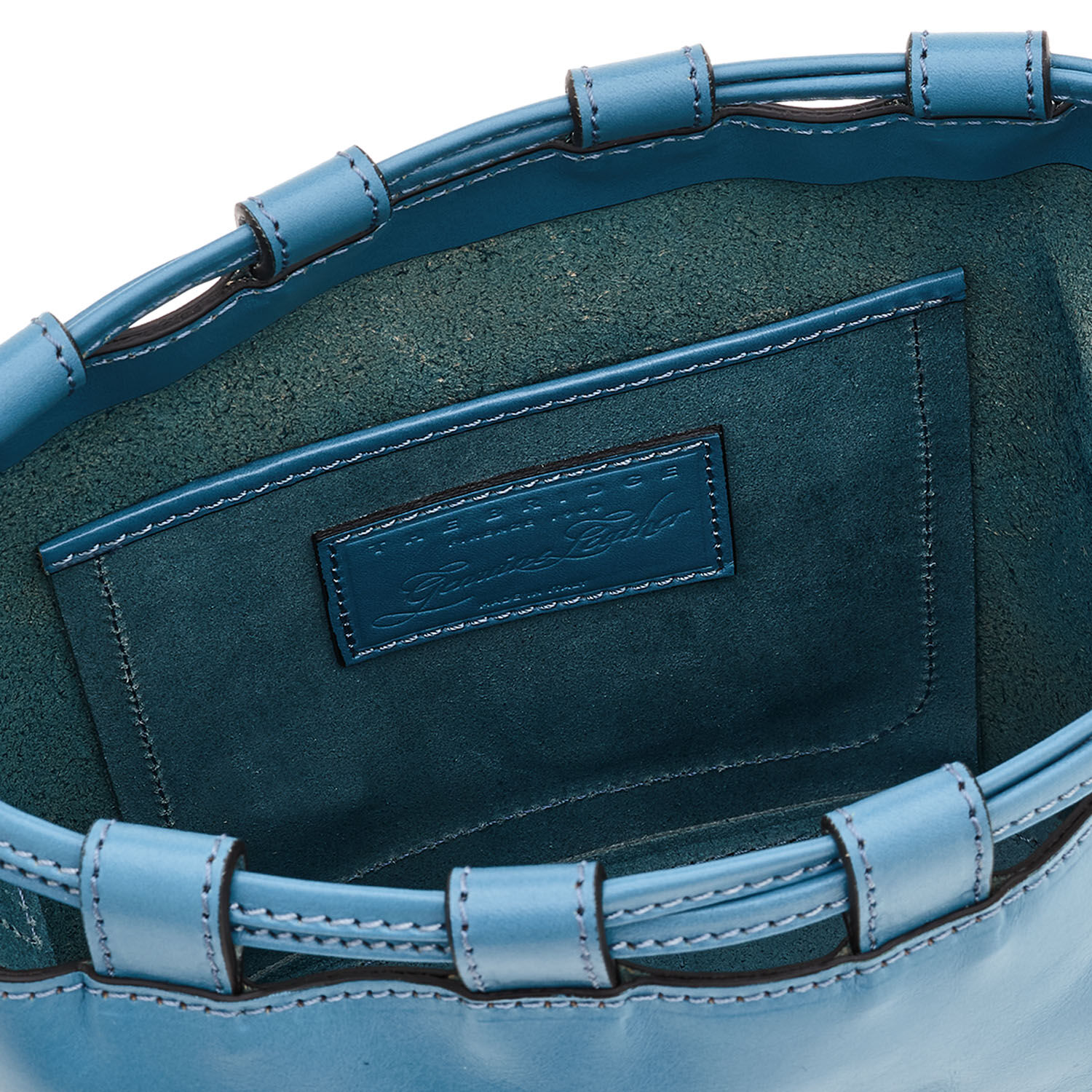 The Bridge Aurora Leder-Beuteltasche 23cm Zuckerpapier /Gold