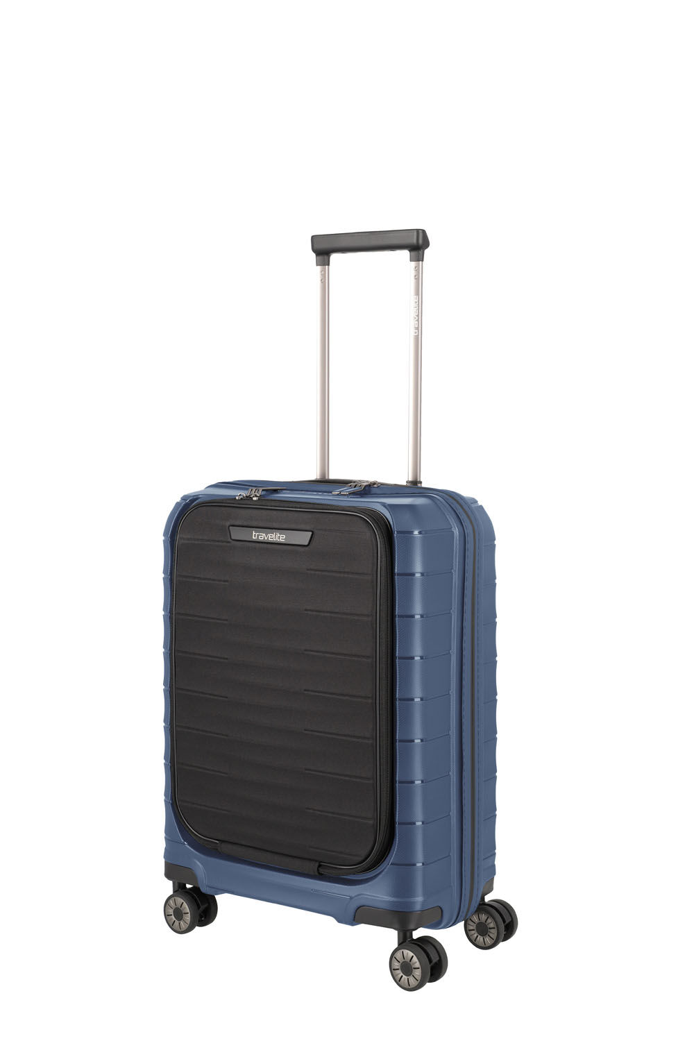 Travelite Mooby Trolley S mit Vortasche, 4-Rollen Marine