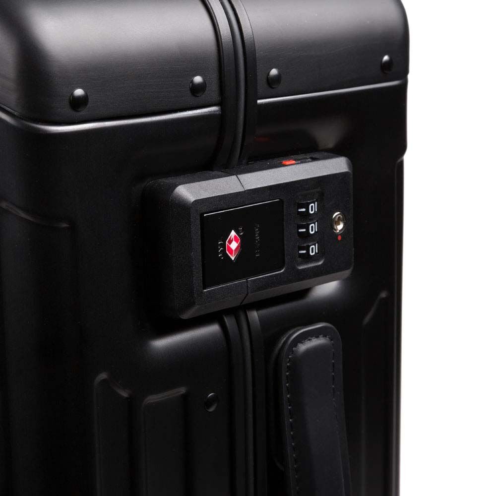 Piquadro PQ ALU Ultra slim Hartschalentrolley in Handgepäckgröße schwarz