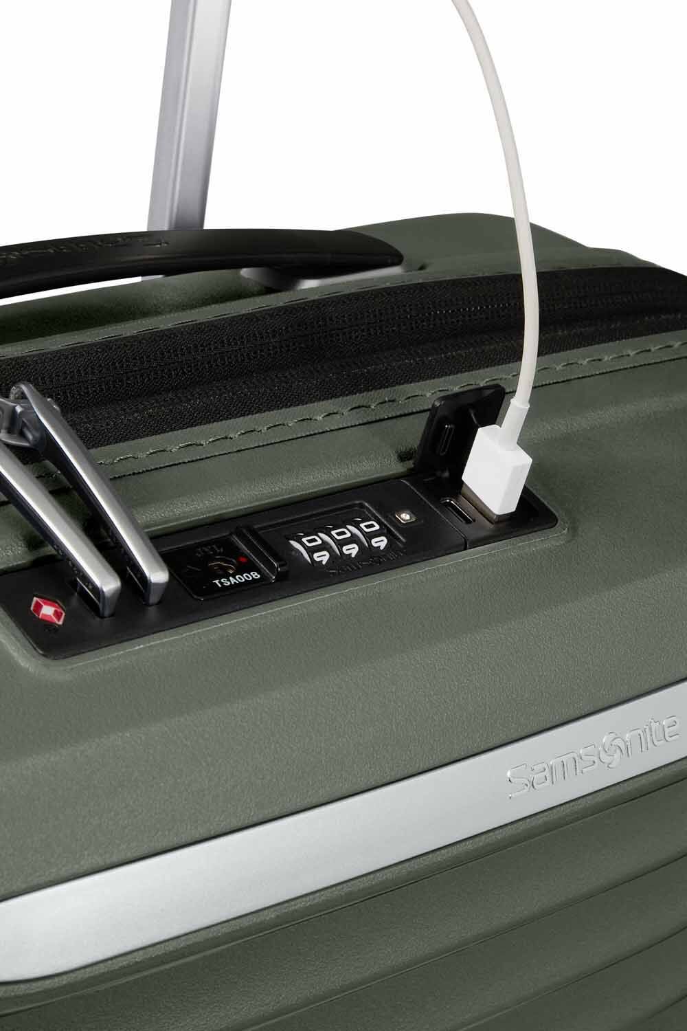 Samsonite Upscape Trolley mit 4 Rollen erweiterbar 55cm + GRATIS HOTELGUTSCHEIN Climbing Ivy