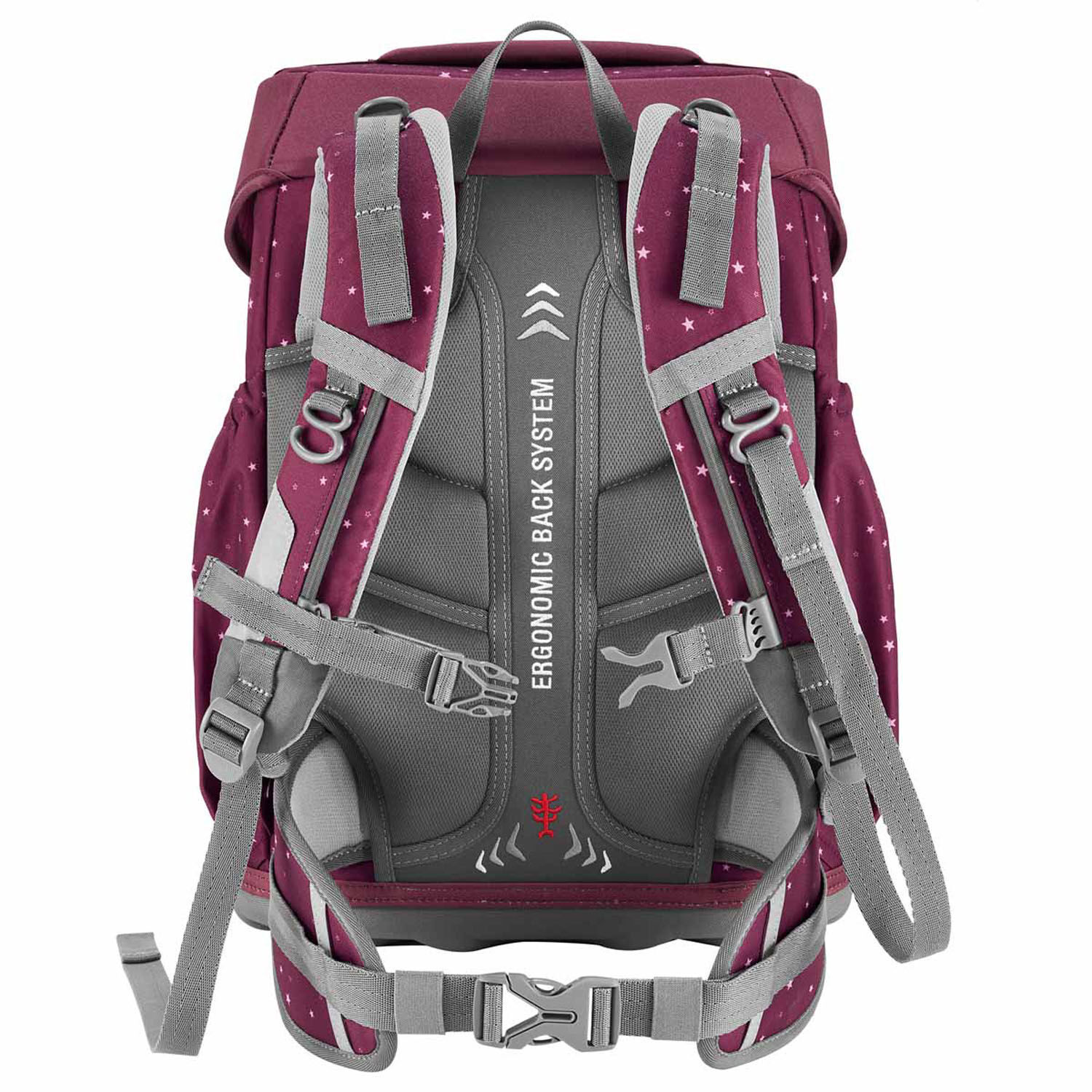 Step by Step BASIS Schulranzen 4-teiliges Set Berry Stars