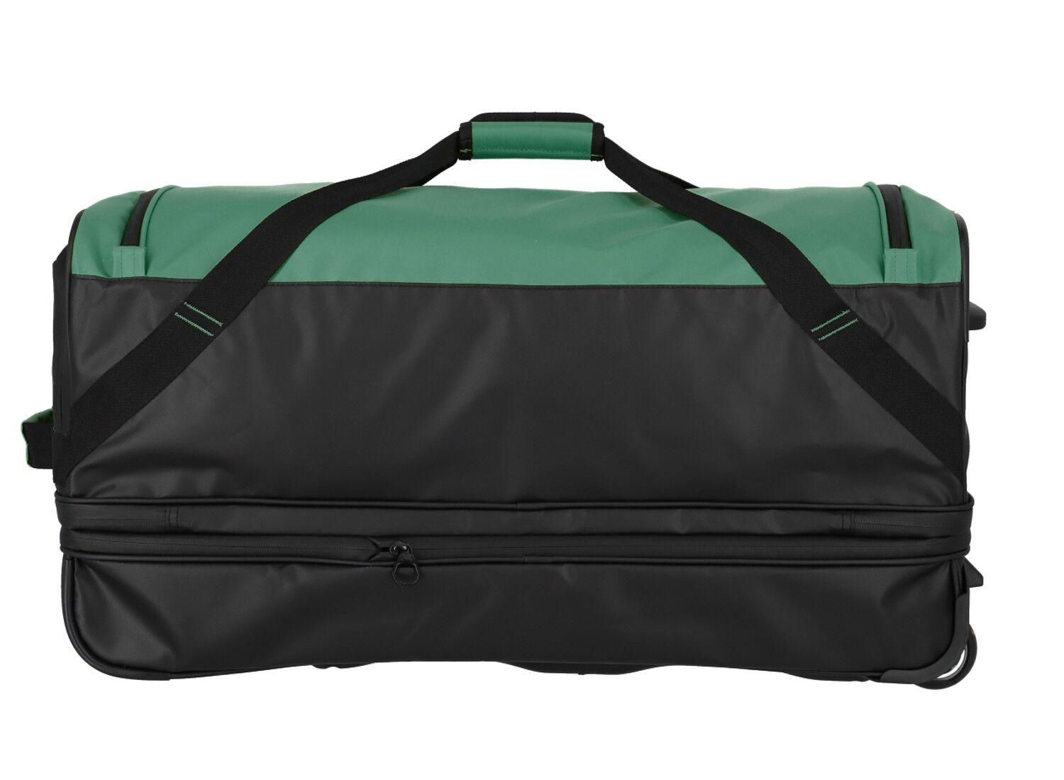 Travelite Basics Plane Rollenreisetasche erweiterbar Schwarz/Grün