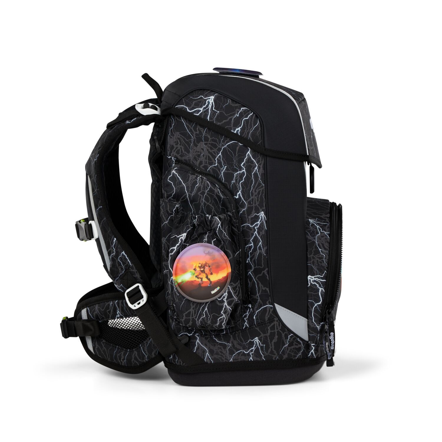 ergobag cubo light REFLEX GLOW 6-teiliges Schulrucksack-Set 2025 Super ReflektBär