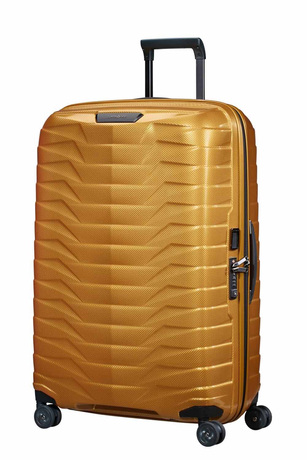 Samsonite Proxis Trolley mit 4 Rollen 75cm + GRATIS HOTELGUTSCHEIN Honey Gold