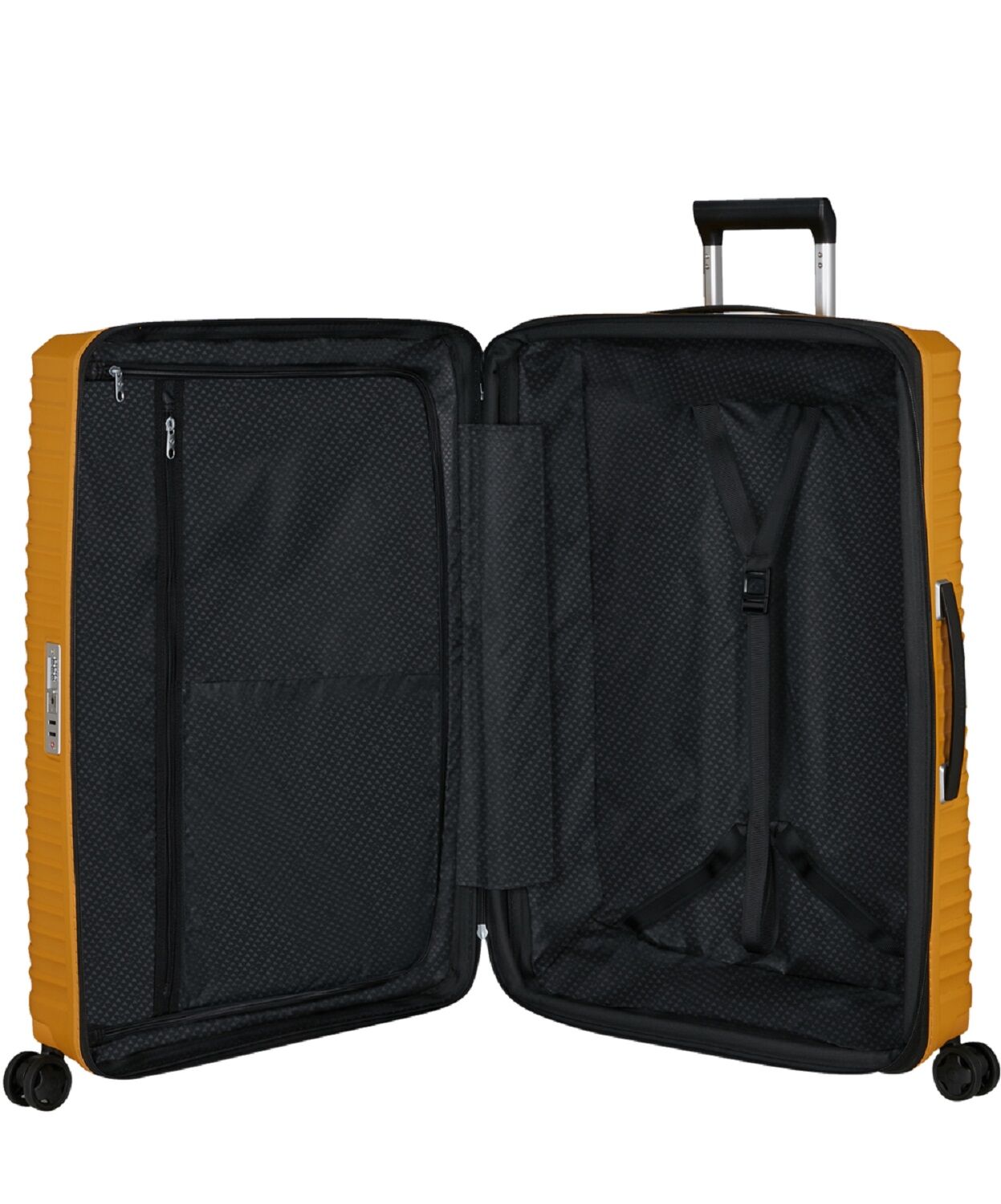 Samsonite Upscape Trolley mit 4 Rollen erweiterbar 81cm + GRATIS HOTELGUTSCHEIN Gelb