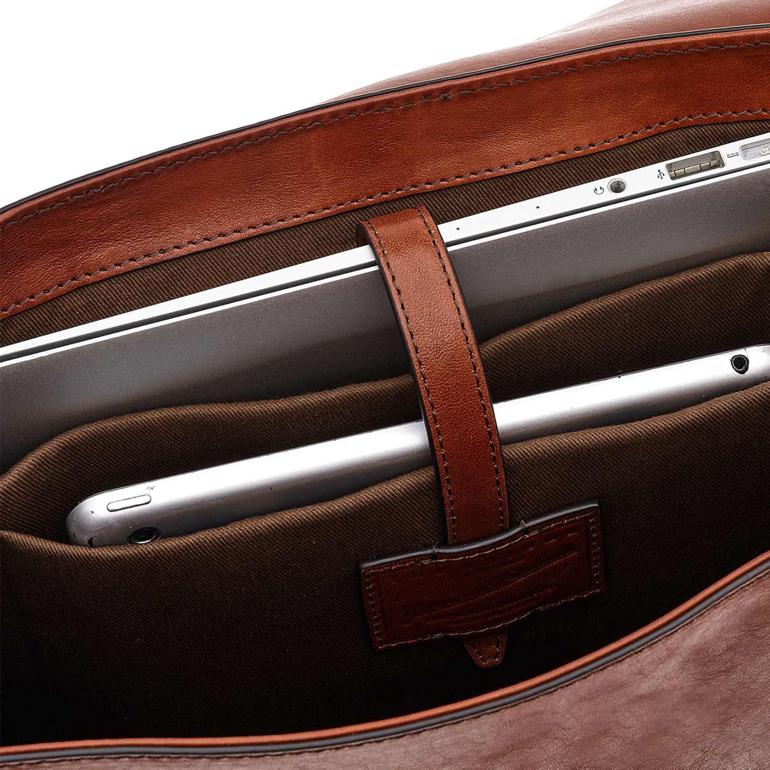 The Bridge Alberto Leder-Rucksack Braun/Gold The Bridge Alberto Leder-Rucksack Braun/Gold