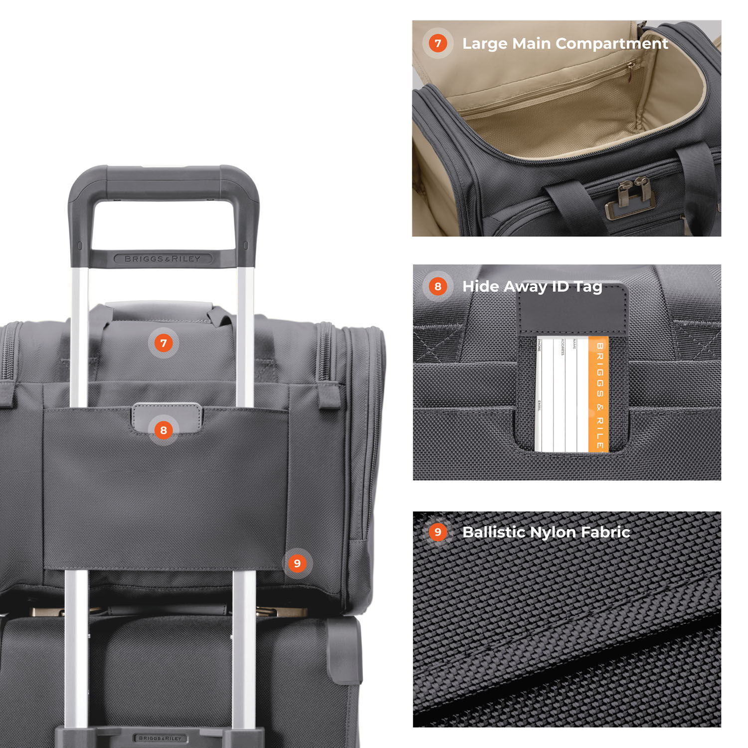 Briggs & Riley Baseline Limited Edition Underseat Duffle Steel Grey Briggs & Riley Baseline Limited Edition Underseat Duffle Steel Grey